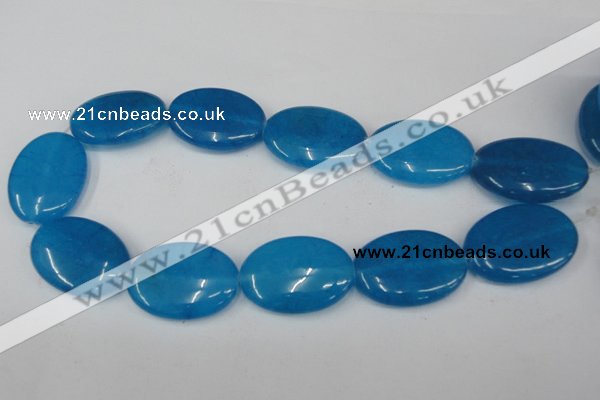 CCN559 15.5 inches 25*35mm oval candy jade beads wholesale