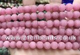 CCN5594 15 inches 8mm round matte candy jade beads Wholesale