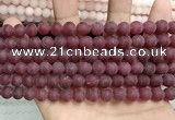 CCN5597 15 inches 8mm round matte candy jade beads Wholesale