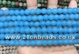 CCN5605 15 inches 8mm round matte candy jade beads Wholesale