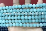 CCN5607 15 inches 8mm round matte candy jade beads Wholesale