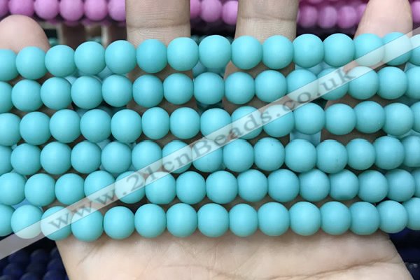 CCN5608 15 inches 8mm round matte candy jade beads Wholesale