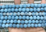 CCN5611 15 inches 8mm round matte candy jade beads Wholesale