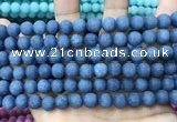 CCN5612 15 inches 8mm round matte candy jade beads Wholesale