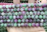 CCN5622 15 inches 8mm round matte candy jade beads Wholesale