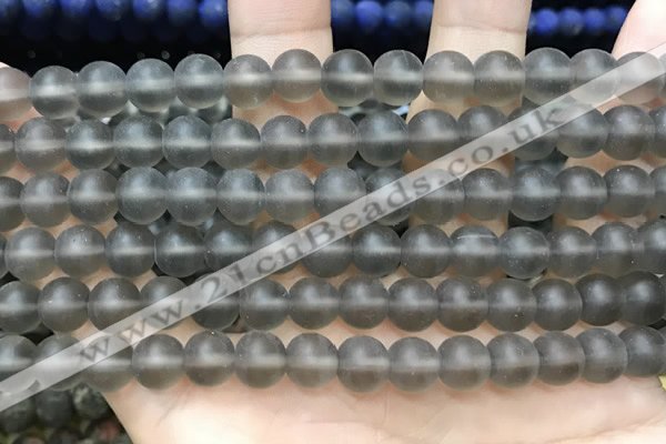 CCN5628 15 inches 8mm round matte candy jade beads Wholesale