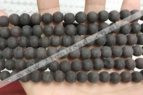 CCN5630 15 inches 8mm round matte candy jade beads Wholesale