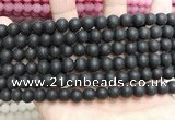 CCN5631 15 inches 8mm round matte candy jade beads Wholesale