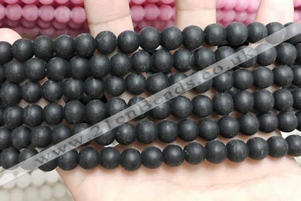 CCN5631 15 inches 8mm round matte candy jade beads Wholesale