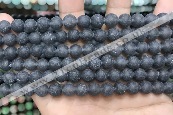 CCN5633 15 inches 8mm round matte candy jade beads Wholesale