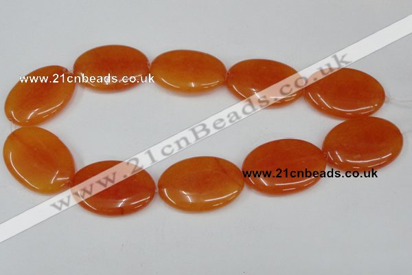 CCN565 15.5 inches 25*35mm oval candy jade beads wholesale