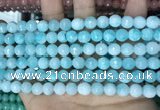 CCN5655 15 inches 8mm faceted round candy jade beads