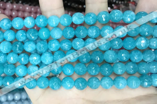 CCN5656 15 inches 8mm faceted round candy jade beads