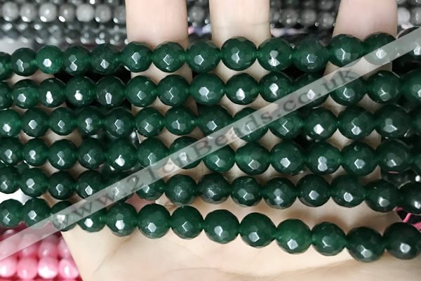 CCN5674 15 inches 8mm faceted round candy jade beads