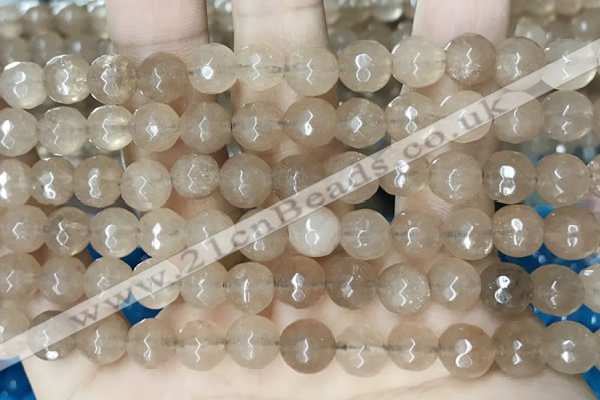 CCN5679 15 inches 8mm faceted round candy jade beads