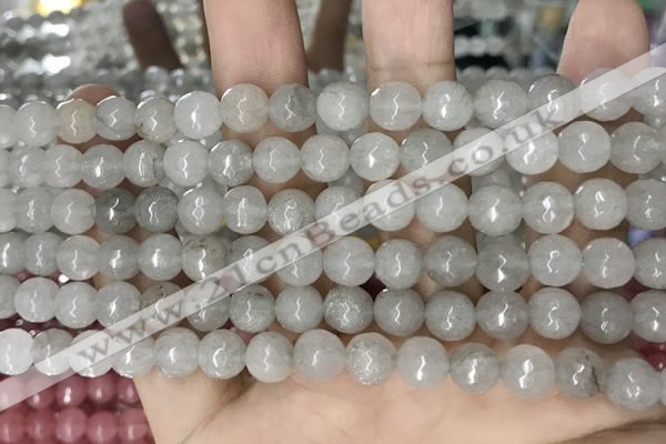 CCN5684 15 inches 8mm faceted round candy jade beads