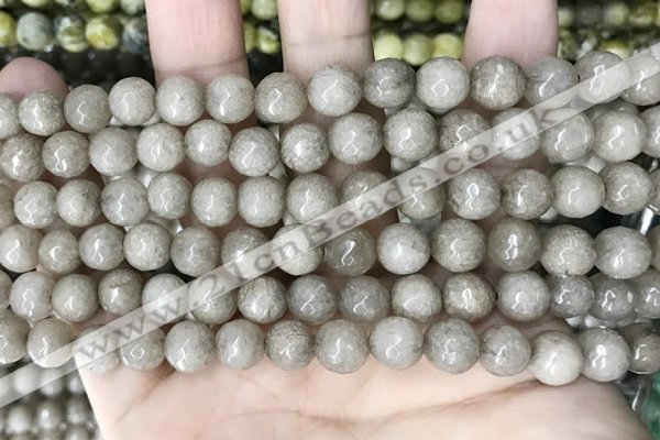 CCN5686 15 inches 8mm faceted round candy jade beads