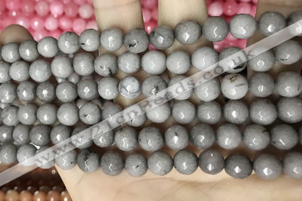 CCN5689 15 inches 8mm faceted round candy jade beads