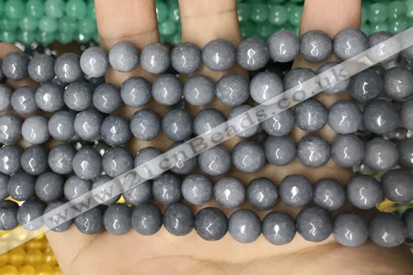 CCN5690 15 inches 8mm faceted round candy jade beads