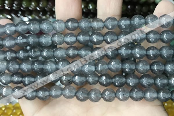 CCN5700 15 inches 8mm faceted round candy jade beads