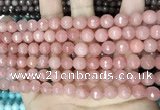 CCN5714 15 inches 8mm faceted round candy jade beads