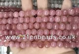 CCN5717 15 inches 8mm faceted round candy jade beads