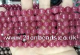 CCN5726 15 inches 8mm faceted round candy jade beads