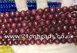 CCN5729 15 inches 8mm faceted round candy jade beads