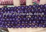 CCN5737 15 inches 8mm faceted round candy jade beads