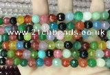 CCN5742 15 inches 8mm faceted round candy jade beads