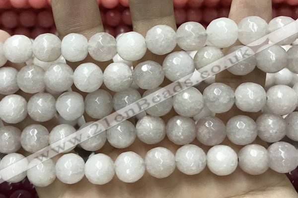 CCN5763 15 inches 10mm faceted round candy jade beads