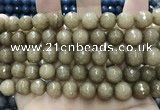 CCN5775 15 inches 10mm faceted round candy jade beads