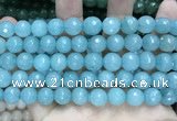 CCN5781 15 inches 10mm faceted round candy jade beads