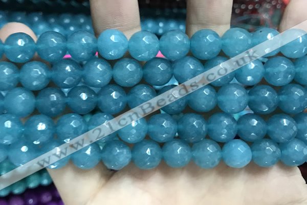 CCN5782 15 inches 10mm faceted round candy jade beads