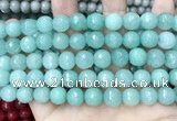 CCN5785 15 inches 10mm faceted round candy jade beads