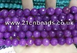 CCN5798 15 inches 10mm faceted round candy jade beads