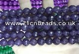 CCN5800 15 inches 10mm faceted round candy jade beads