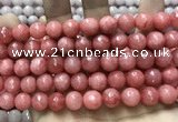 CCN5808 15 inches 10mm faceted round candy jade beads