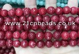 CCN5810 15 inches 10mm faceted round candy jade beads