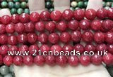 CCN5811 15 inches 10mm faceted round candy jade beads