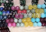 CCN5819 15 inches 10mm faceted round candy jade beads