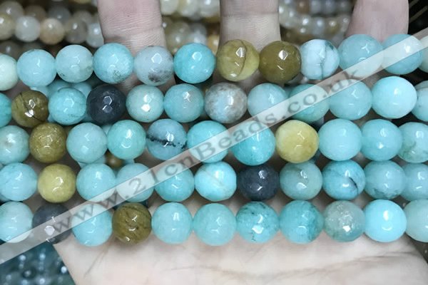 CCN5831 15 inches 10mm faceted round candy jade beads