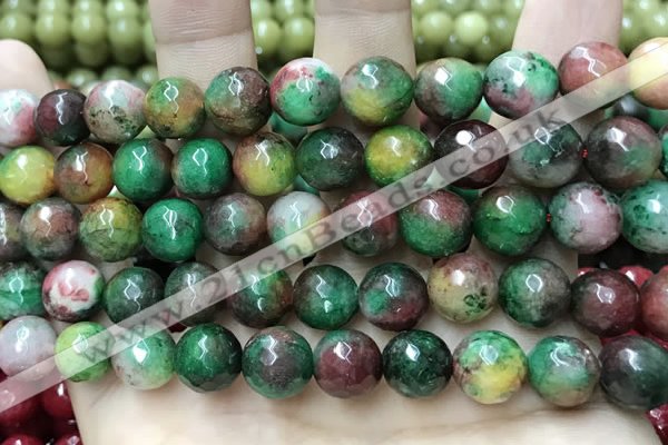 CCN5833 15 inches 10mm faceted round candy jade beads