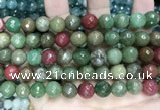 CCN5834 15 inches 10mm faceted round candy jade beads