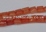 CCN585 15.5 inches 8*8mm square candy jade beads wholesale