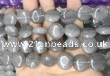 CCN5861 15 inches 15mm flat round candy jade beads Wholesale