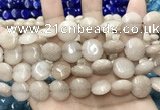 CCN5863 15 inches 15mm flat round candy jade beads Wholesale