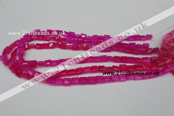 CCN587 15.5 inches 8*8mm square candy jade beads wholesale