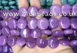 CCN5876 15 inches 15mm flat round candy jade beads Wholesale