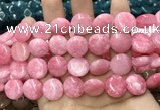 CCN5880 15 inches 15mm flat round candy jade beads Wholesale